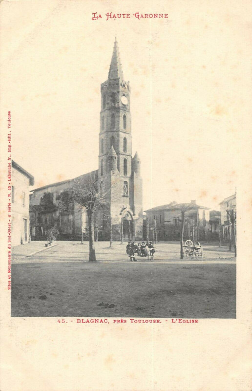 Carte postale ancienne Blagnac Pres Toulouse L'Eglise (Remouleur à Blagnac