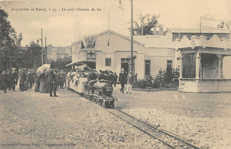 Carte postale ancienne Expositon De Nancy Le Petit Chemin De Fer Train à Nancy