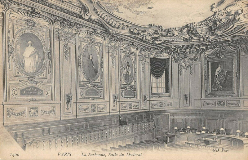 Carte postale ancienne Paris La Sorbonne Salle Du Doctorat à Paris