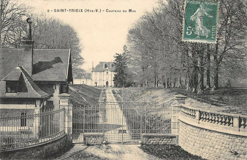 Carte postale ancienne Saint Yrieix Chateau Du Mas