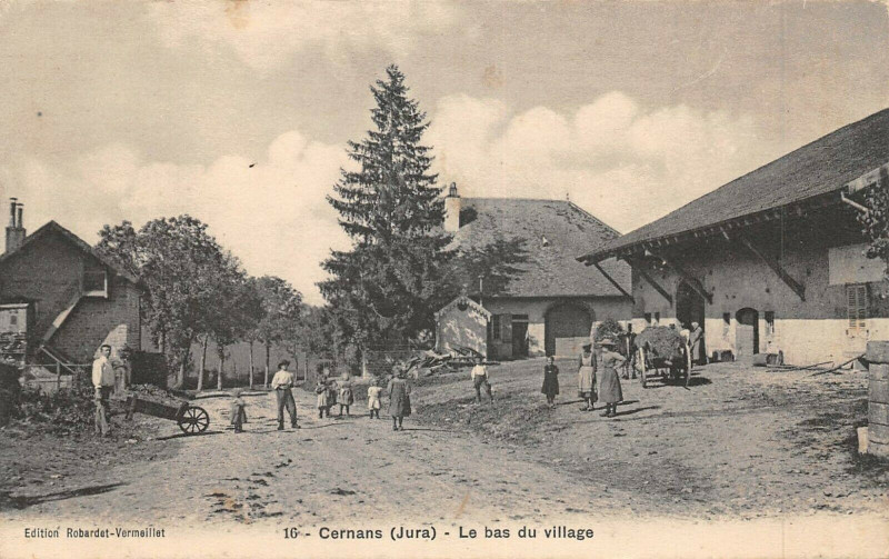 Carte postale ancienne Cernans Le Bas Du Village à Cernans