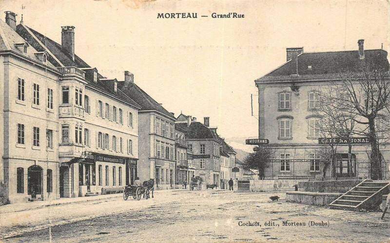 Carte postale ancienne Morteau Grand Rue à Morteau