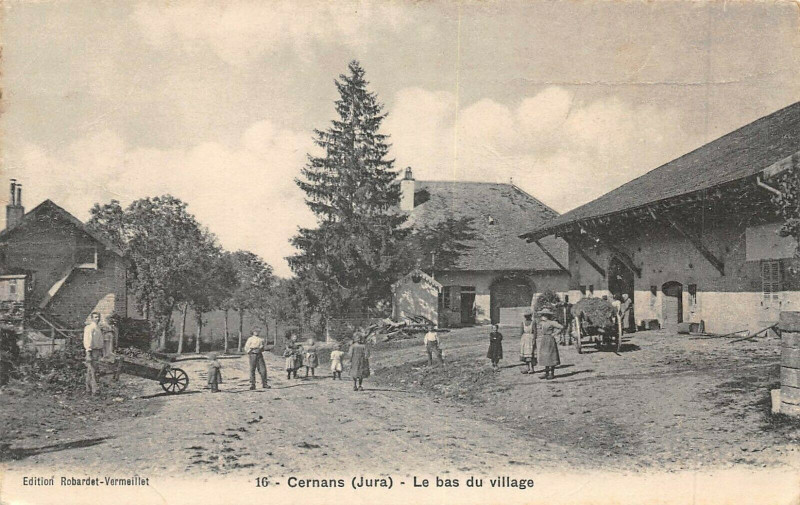 Carte postale ancienne Cernans Le Bas Du Village à Cernans