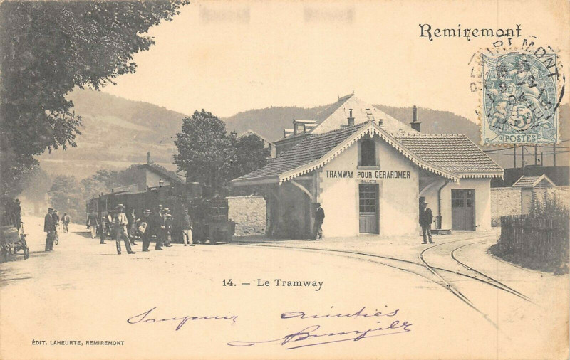 Carte postale ancienne Remiremont Le Tramway à Remiremont