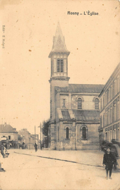 Carte postale ancienne Rosny L'Eglise