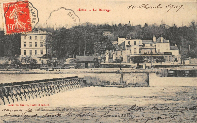 Carte postale ancienne Ablon Le Barrage