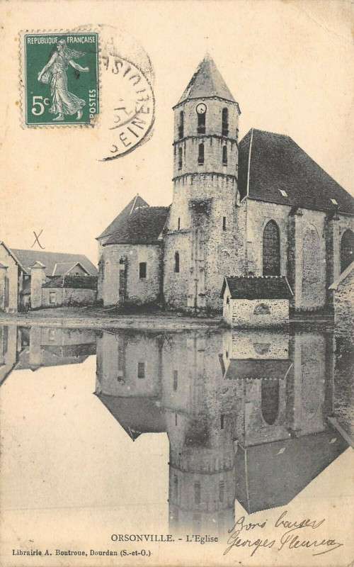 Carte postale ancienne Orsonville L'Eglise