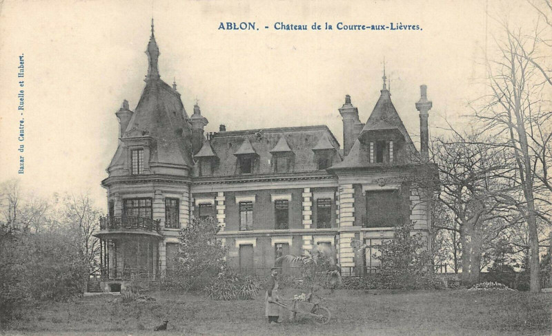 Carte postale ancienne Ablon Chateau De La Courre Aux Lievres