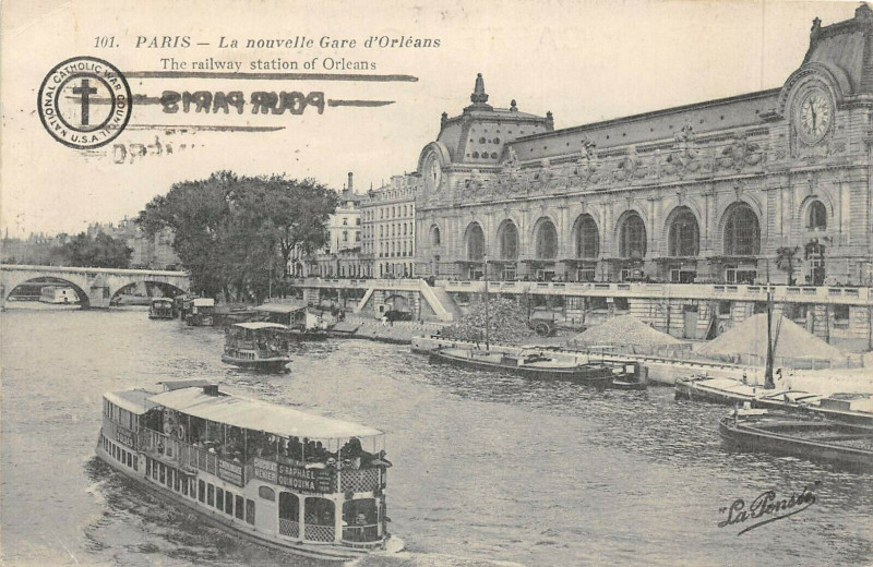 Carte postale ancienne Paris La Nouvelle Gare D'Orleans à Paris