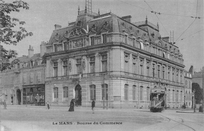 Carte postale ancienne Le Mans Bourse Du Commerce au Mans