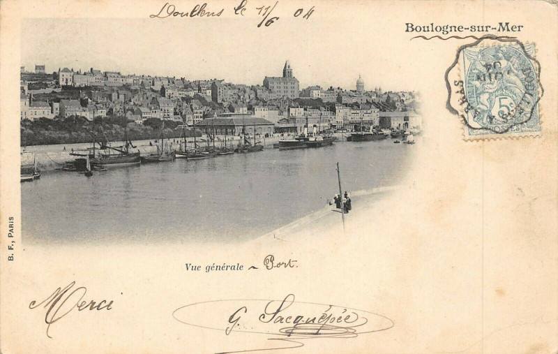 Carte postale ancienne Boulogne Sur Mer Vue Generale à Boulogne-sur-Mer