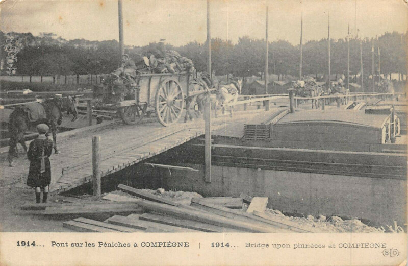 Carte postale ancienne Pont De Peniches A Compiegne à Compiègne