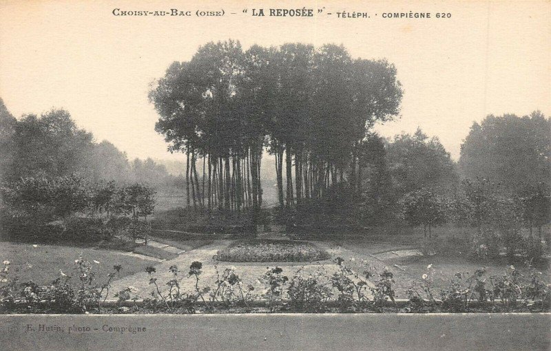 Carte postale ancienne Choisy Au Bac La Reposee Oise à Choisy-au-Bac