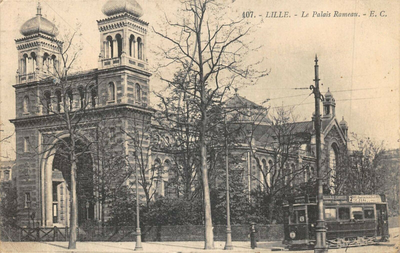Carte postale ancienne Lille Le Palais Rameau à Lille
