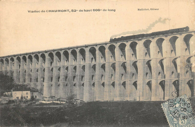 Carte postale ancienne Chaumont Viaduc De Chaumont à Chaumont