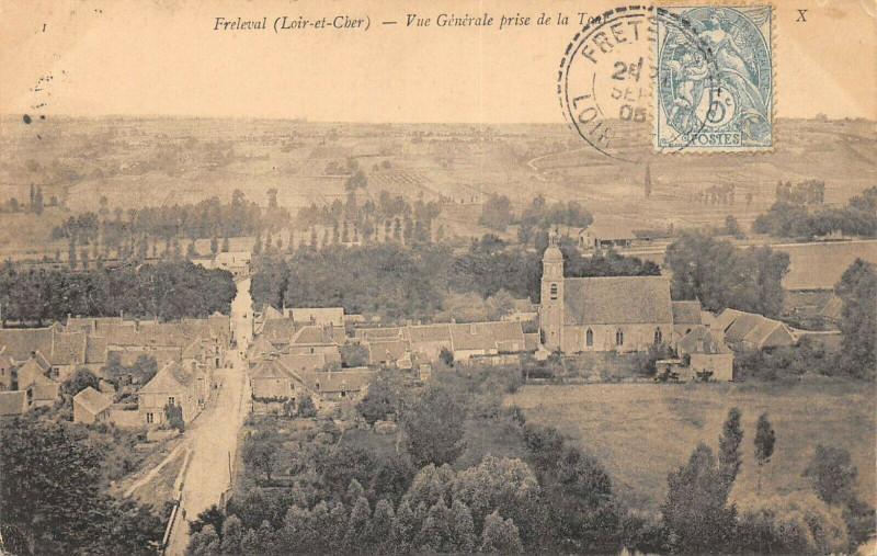 Carte postale ancienne Freleval Vue Generale Prise De La Tour
