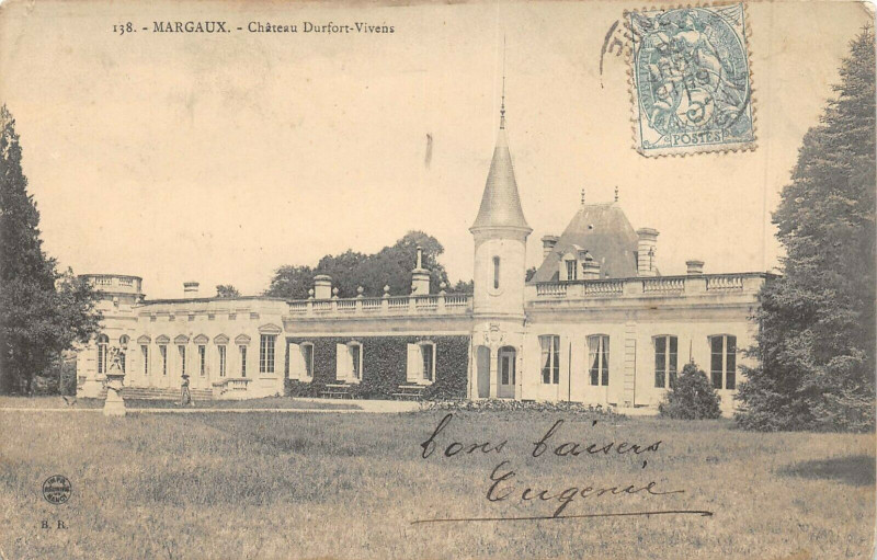 Carte postale ancienne Margaux Chateau Durfot Vivens