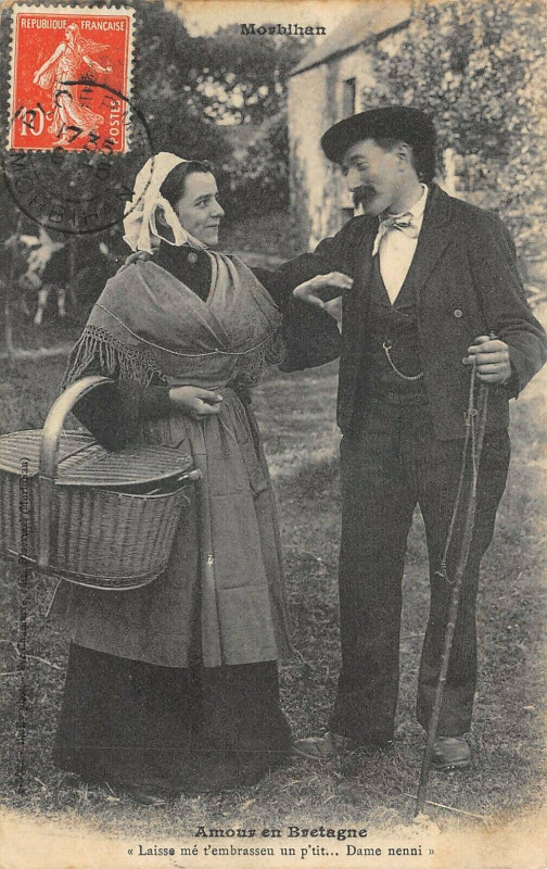 Carte postale ancienne Amour En Bretagne