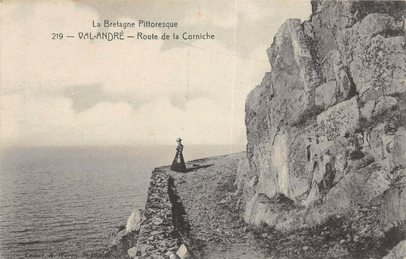 Carte postale ancienne Val Andre Route De La Corniche