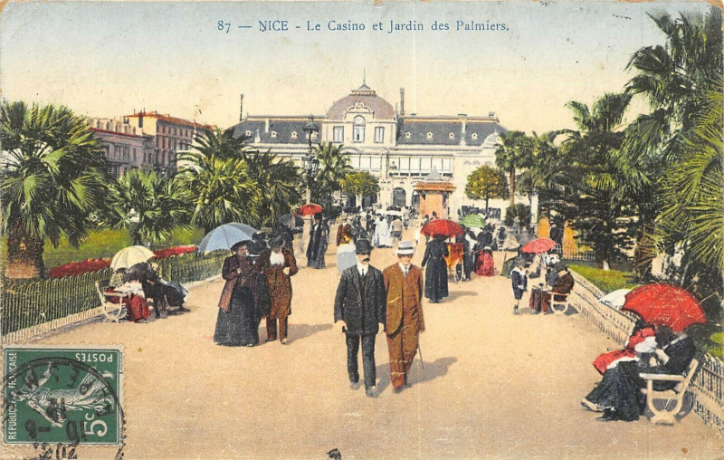Carte postale ancienne Nice Le Casino Et Jardin Des Palmiers à Nice