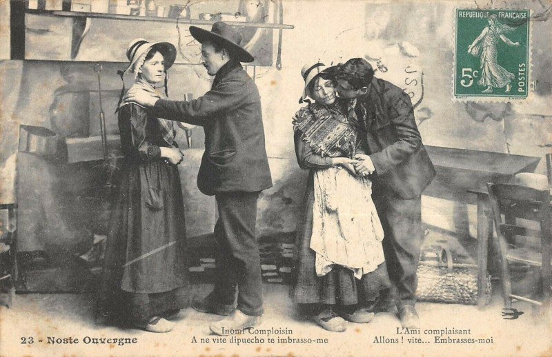 Carte postale ancienne Noste Ouvergne L'Ami Complaisant