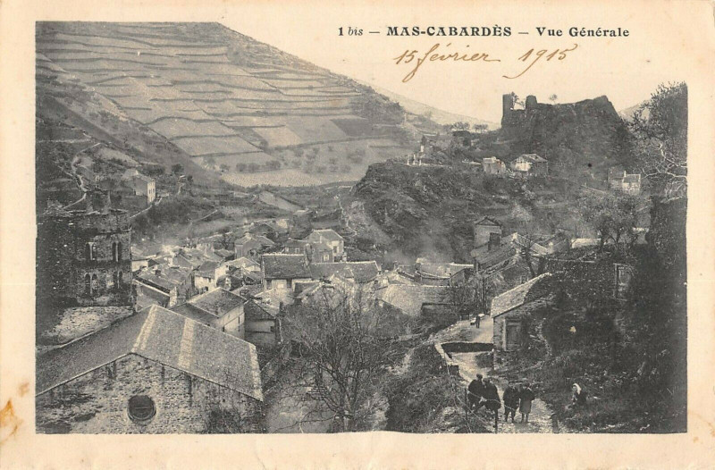 Carte postale ancienne Mas Cabardes Vue Generale