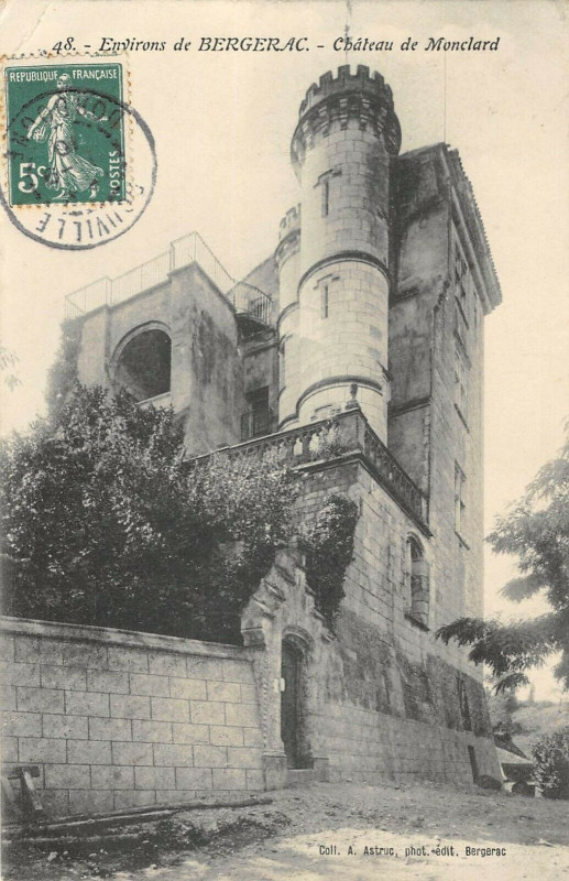 Carte postale ancienne Env.de Bergerac Chateau De Monclard à Bergerac
