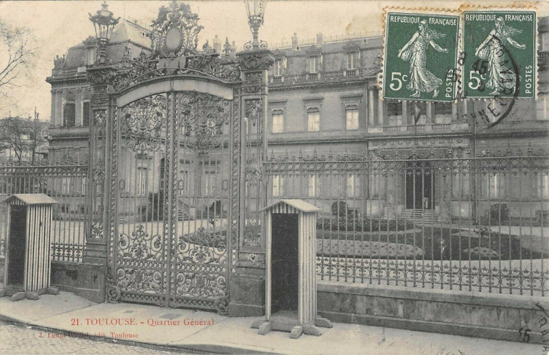 Carte postale ancienne Toulouse Quartier General à Toulouse