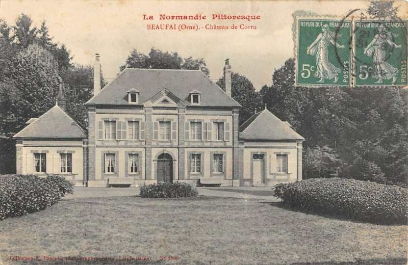 Carte postale ancienne Beaufai Chateau De Corru à Beaufai