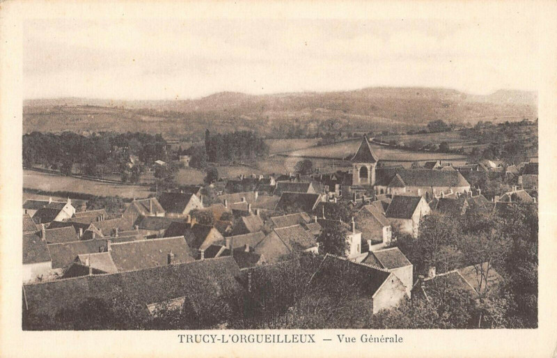 Carte postale ancienne Trucy L'Orgueilleux Vue Generale à Trucy-l'Orgueilleux