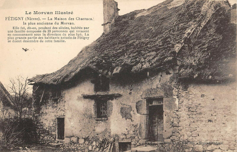 Carte postale ancienne Fetigny La Maison Des Charrues