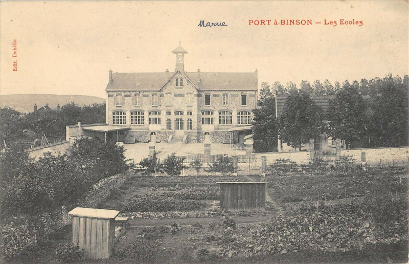 Carte postale ancienne Port A Binson Les Ecoles