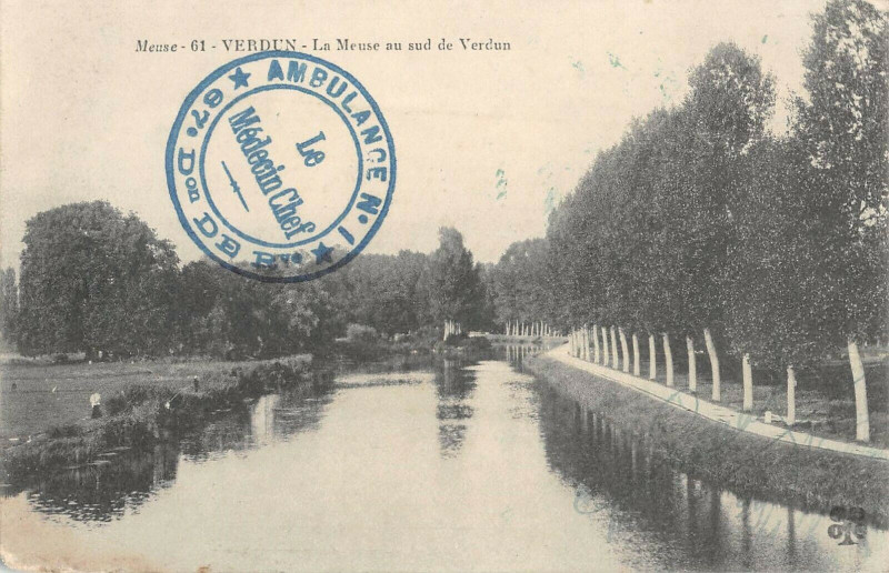 Carte postale ancienne Verdun La Meuse Au Sud De Verdun à Verdun