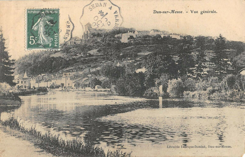 Carte postale ancienne Dun Sur Meuse Vue Generale à Dun-sur-Meuse
