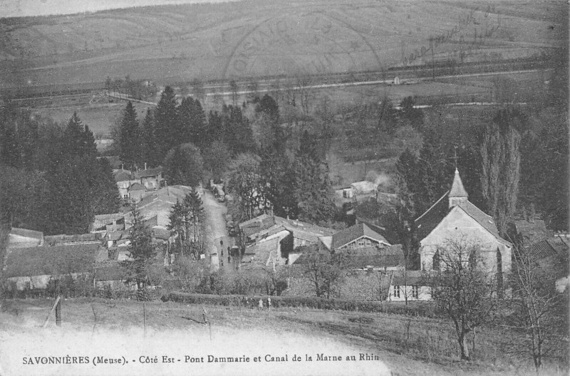 Carte postale ancienne Savonnieres Cot Est Pont Dammarie Et Canal De La Marne Au Rhin
