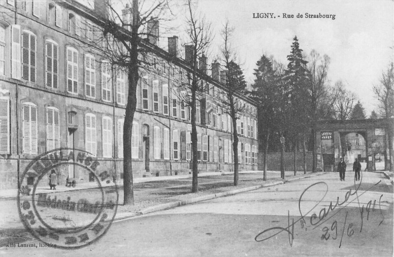 Carte postale ancienne Ligny Rue De Strasbourg