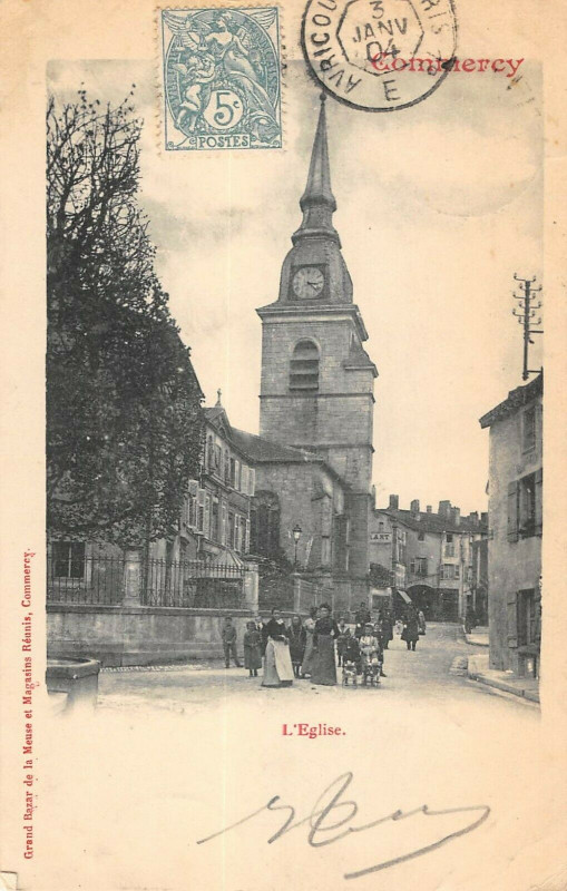 Carte postale ancienne Commercy Eglise à Commercy