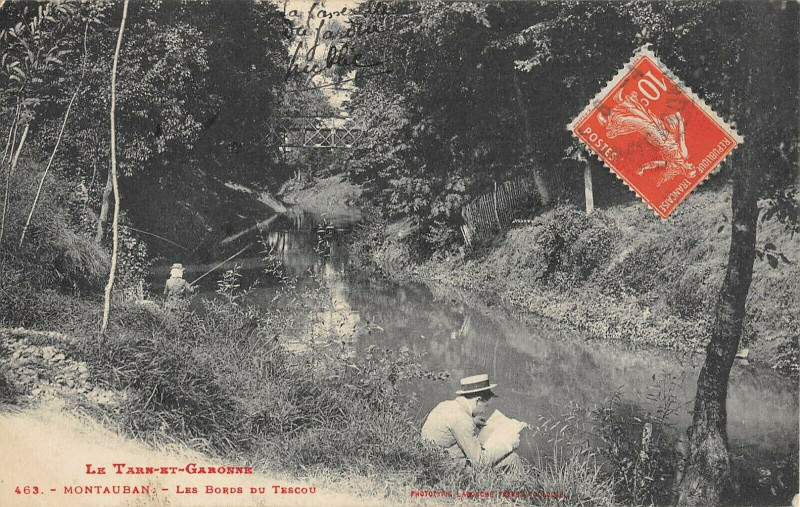 Carte postale ancienne Montauban Les Bords Du Tescou à Montauban