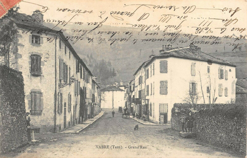 Carte postale ancienne Vabre Grand Rue à Vabre