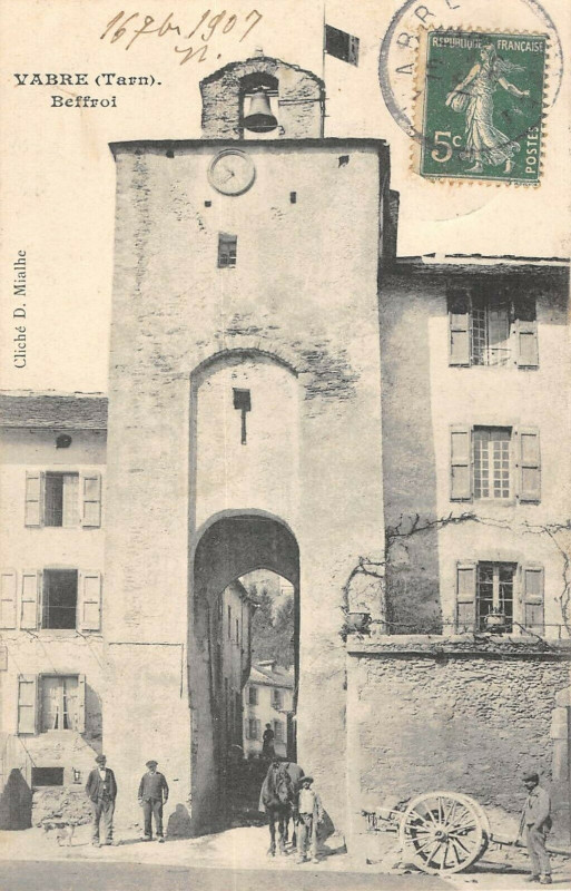 Carte postale ancienne Vabre Beffroi à Vabre
