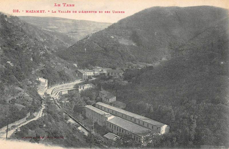 Carte postale ancienne Mazamet La Vallee De L'Arnette Et Ses Usines à Mazamet