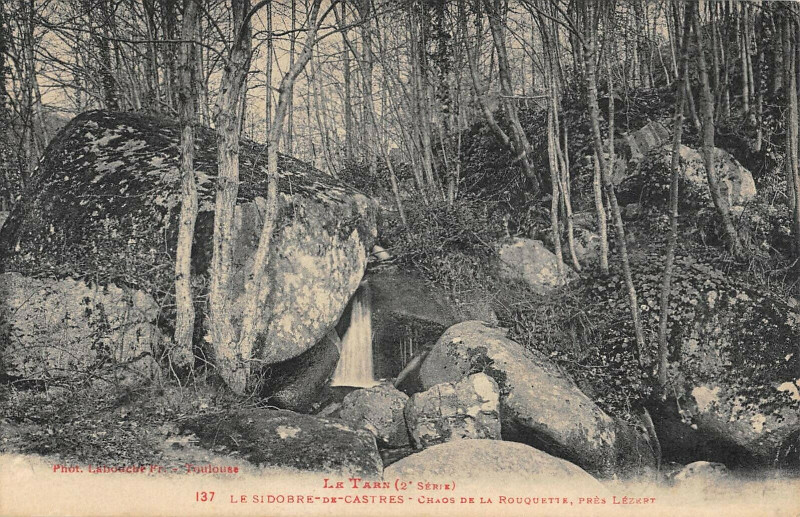 Carte postale ancienne Le Sidobre Pres Castres Chaos De La Roquette Pres Lezert à Castres