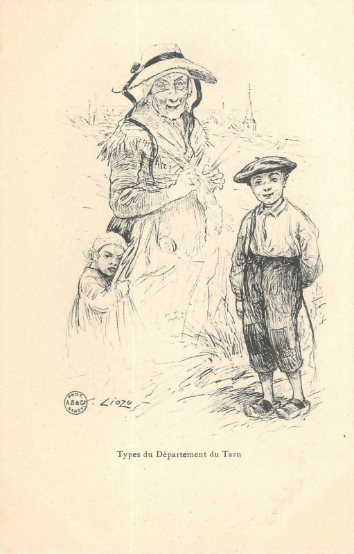 Carte postale ancienne Types Du Departement Du Tarn