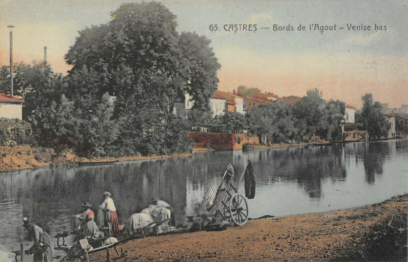 Carte postale ancienne Castres Les Bords De L'Agout Venise Bas à Castres
