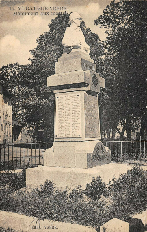 Carte postale ancienne Murat Sur Vebre Monument Aux Morts