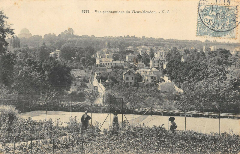 Carte postale ancienne Vue Panoramique Du Vieux Meudon à Meudon