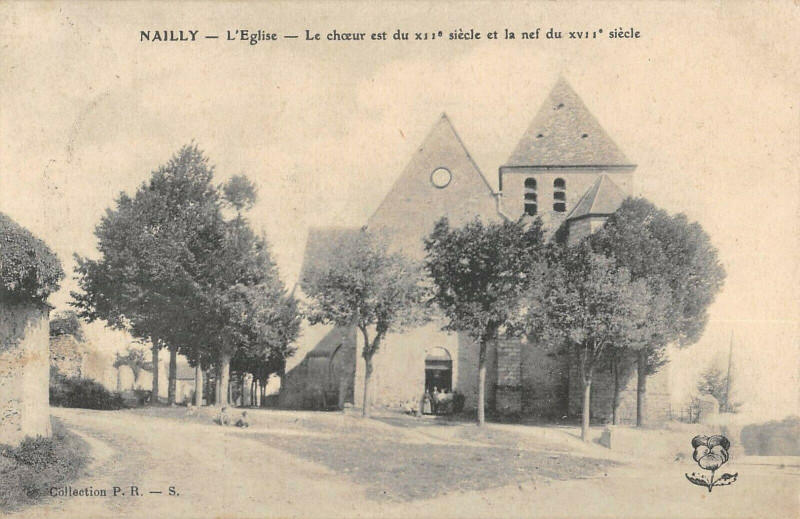 Carte postale ancienne Nailly Eglise à Nailly