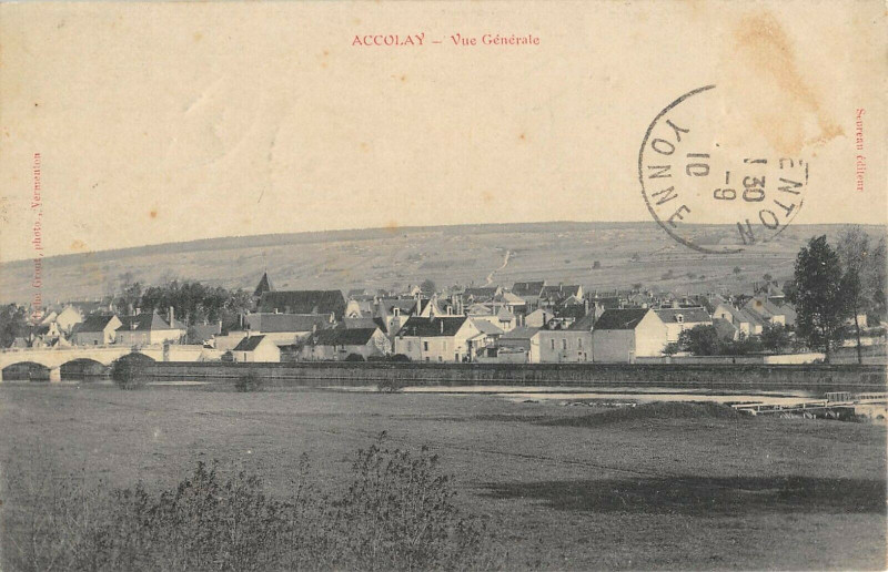 Carte postale ancienne Accolay Vue Generale