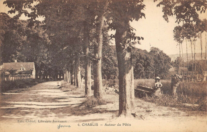 Carte postale ancienne Chablis Autour Du Patis à Chablis