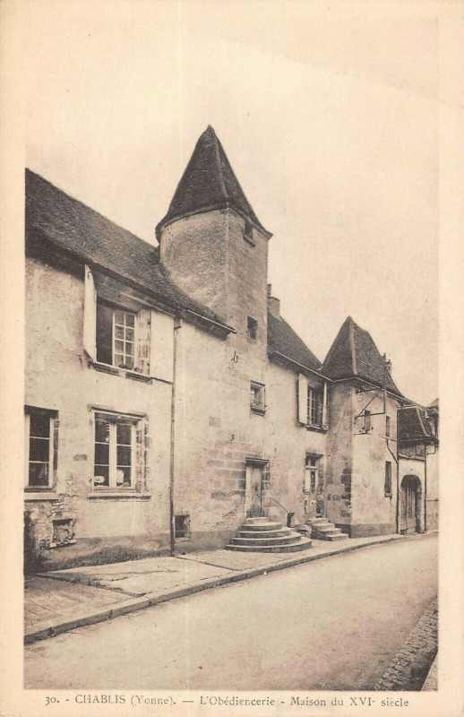 Carte postale ancienne Chablis L'Obediencerie à Chablis